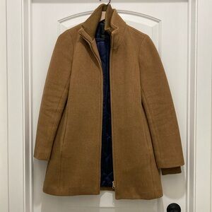 Jcrew tan wool coat size 6